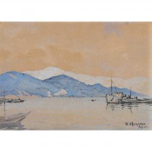 MIYAKE Katsumi Kokki 1874-1954,IZU AJIRO PORT,New Art Est-Ouest Auctions JP 2023-03-04
