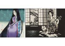 MIYATA Masayuki 1926-1997,Dark-haired beauty in middle ages,Mainichi Auction JP 2021-06-18