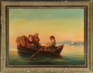 MODELL Elisabeth 1820-1865,Paar im Ruderboot nach der Weinernte,1863,Allgauer DE 2015-04-16