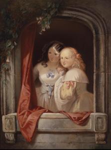 MODELL Elisabeth 1820-1865,Two Young Ladies at the Window,1852,Palais Dorotheum AT 2012-09-12