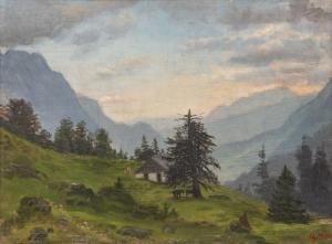 MODERSOHN Christian 1916-2009,Landschaft im Allgäu,1938,Kastern DE 2021-11-12