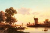 MODINGER A 1800-1800,River landscape,1858,Kaupp DE 2012-12-08