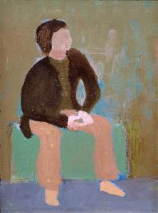 MOERING Christa 1916,Seated man,1971,Nagel DE 2010-12-08