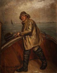 MOERMAN Johannes Lodewijk 1850-1896,Pêcheur sur une barque,1894,Campo & Campo BE 2021-06-01