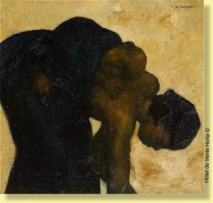 MOEYENS Joseph 1899-1955,Africaine portant son enfant,Horta BE 2009-09-14