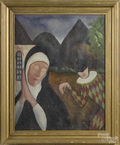 MOFFAT Curtis 1887-1949,Nun and Harlequin,Pook & Pook US 2015-06-17