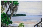 MOFFETT Ross E 1888-1971,Trees with Spanish moss on shoreline,1968,CRN Auctions US 2010-04-25