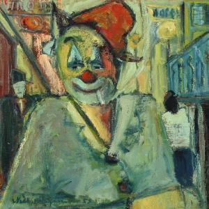 MOGENSEN Niels 1900-1900,A clown in town,1955,Bruun Rasmussen DK 2013-04-22