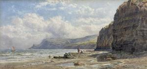 MOGFORD John,Children on the Beach at Boggle Hole near Robin Ho,David Duggleby Limited 2023-12-08