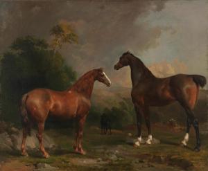 MOGFORD OF EXETER Thomas 1809-1868,Three horses in a woodland landscape,1863,Bonhams GB 2024-02-13