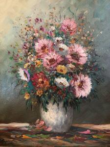 MOGISSE Robert 1933,Bouquet de fleurs sur un entablement,EVE FR 2022-02-24