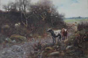 MOGLAND J.G,A country scene with figure at the gate and cattle,Cuttlestones GB 2018-03-08