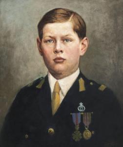 MOGOS Nicolae 1870-1948,Portretul Regelui Mihai I,Artmark RO 2018-06-21
