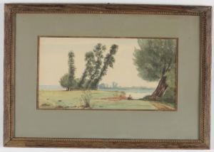 MOHLER Gustave 1836-1920,Paesaggio con pittore,Cambi IT 2021-03-12