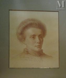 MOHLER Gustave 1836-1920,Portrait de femme,1902,Millon & Associés FR 2022-02-08