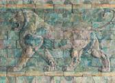 MOHR Carla Colsmann,Maleri efter et assyrisk relief på Louvre,1911,Bruun Rasmussen 2018-02-06