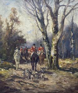 MOHR Karl 1922-2013,Hunting Scene with Hounds,Duggleby Stephenson (of York) UK 2023-10-27