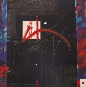 MOHREDDIN Mohammad 1938,Abstract Ensemble on Black,2003,Bonhams GB 2018-10-24