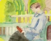 MOILLIET Louis Rene 1880-1962,Femme lisant,Galerie Koller CH 2013-06-19
