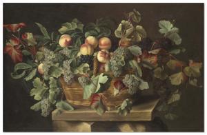 MOILLON Louise 1610-1696,Nature morte aux raisins et pêches,1636,Christie's GB 2021-06-16