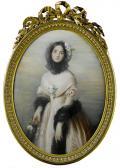 MOINE Antonin Marie 1796-1849,Portrait of Yolande Duvernay, with flower trimmed ,Bonhams 2012-01-18