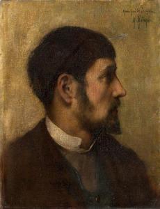 MOISAND Marcel 1874-1903,Portrait d'homme de profil,Aguttes FR 2020-06-18