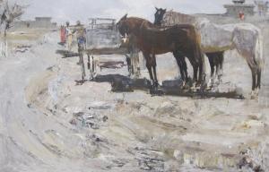 Moiseev Gennadi 1935-1984,Horse and Cart,1910-1990,Brightwells GB 2019-11-13