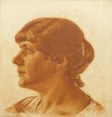 MOISEEVITCH Bilenky Isaac 1889-1950,Woman's portrait,1916,Russian Seasons RU 2012-11-23