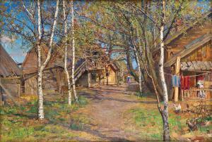 MOISEEWITSCH SCHLUGLEYT Jegoschua 1875-1956,Frühlingsmorgen,1911,Auktionshaus Dr. Fischer 2012-04-12