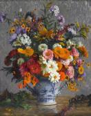 MOISSET Marthe 1800-1900,« Vase de fleurs ».,Audap-Mirabaud FR 2012-06-27