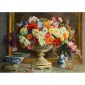 MOISSET Marthe 1800-1900,Still life of flowers in a porcelain vase,Dreweatts GB 2019-04-03