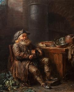 MOITTE Alexandre 1750-1829,An old man playing the vielle in an interior,Sotheby's GB 2021-11-10