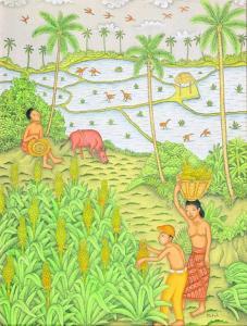 MOKOH I DEWA PUTU 1934-2010,Pineapple Harvest,Borobudur ID 2010-05-15