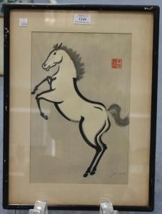 mokuchu Urushibara 1888-1953,Horse,Tooveys Auction GB 2016-06-15