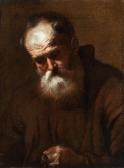 MOLA Pier Francesco 1612-1666,PORTRAIT EINES BETAGTEN MÖNCHS,Hampel DE 2021-06-24