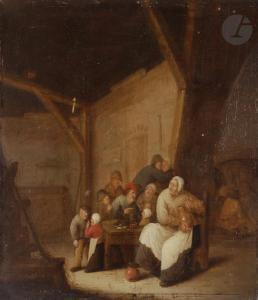 MOLENAER Bartholomeus 1618-1650,Intérieur de taverne,Ader FR 2021-10-21