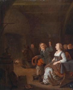 MOLENAER Jan Miense 1609-1668,A tavern interior with a conversing couple,Palais Dorotheum 2014-06-24