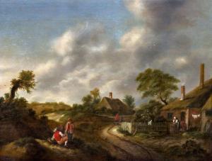 Molenaer Klaes Nicolaes 1630-1676,Dörfliche Landschaft,Dobiaschofsky CH 2023-11-08