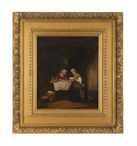 MOLIJN Petrus Marius 1819-1849,Two women and child in an interior,Adams IE 2022-12-19