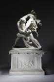 MOLIN Johann Peter 1814-1873,two athletic men wrestling,1864,Woolley & Wallis GB 2019-01-09