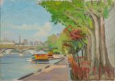MOLINARO ORESTE 1897-1977,Le bateau mouche sur la Seine,Trionfante IT 2017-03-09