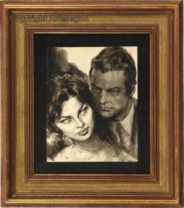 MOLINO Walter 1915-1997,Sophia Loren e Marcello Mastroianni,ArteSegno IT 2023-11-11