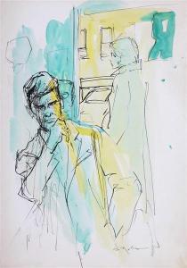 MOLINO Walter 1915-1997,Uomo in giacca e donna di profilo.,Capitolium Art Casa d'Aste IT 2012-05-15