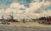 MOLL Evert 1878-1955,Ships in the harbour,AAG - Art & Antiques Group NL 2017-12-18