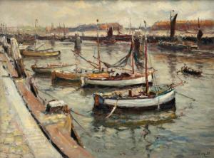 MOLL Evert 1878-1955,The harbour of Scheveningen,Venduehuis NL 2023-11-16