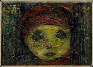 MOLLA VICTOR 1890-1972,Portrait in Red Hat.,20th Century,Susanin's US 2020-01-23
