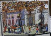 MOLLEJA AGUILAR Diego,View of a Busy Spanish Street,Tooveys Auction GB 2009-10-06