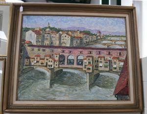 MOLLEJA AGUILAR Diego,View of the Ponte Vecchio,Tooveys Auction GB 2009-10-06
