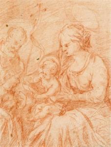 MOLLER ANTON 1592-1632,The Holy Family with female intercessor,Galerie Koller CH 2011-03-28