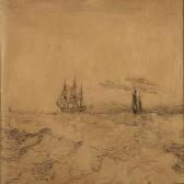 MOLLER Gustav 1826-1884,Seascape with sailing ships,1852,Bruun Rasmussen DK 2010-10-25